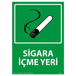 Sigara İçme Yeri Uyarı Levhası için detaylı bilgi göster Sigara İçme Yeri Uyarı Levhası resmi