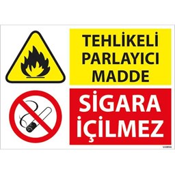 Tehlikeli Parlayıcı Madde Uyarı Levhası için detaylı bilgi göster Tehlikeli Parlayıcı Madde Uyarı Levhası resmi
