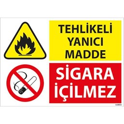 Tehlikeli Yanıcı Madde Uyarı Levhası için detaylı bilgi göster Tehlikeli Yanıcı Madde Uyarı Levhası resmi