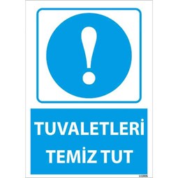 Tuvaletleri Temiz Tut Uyarı Levhası resmi