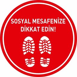 Sosyal Mesafeyi Koruyalım Ayak İzi Yer Etiketi Kırmızı 30 cm U21065 için detaylı bilgi göster Sosyal Mesafeyi Koruyalım Ayak İzi Yer Etiketi Kırmızı 30 cm U21065 resmi