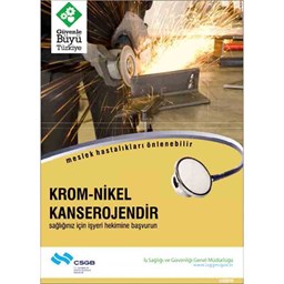 İş Güvenliği Afişi - Krom Nikel Kanserojendir resmi