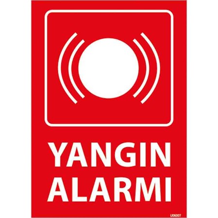Yangın Alarmı Uyarı Levhası resmi