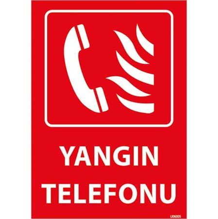 Yangın Telefonu Uyarı Levhası resmi