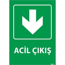Acil Çıkış Kapı Üstü Uyarı Levhası için detaylı bilgi göster Acil Çıkış Kapı Üstü Uyarı Levhası resmi