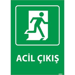 Acil Çıkış Kapı Üzeri Uyarı Levhası resmi