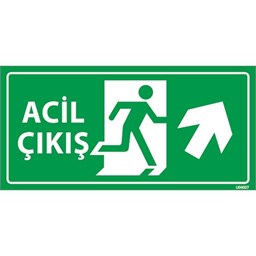 Acil Çıkış Levhası Sağ Çapraz Yukarı Yön için detaylı bilgi göster Acil Çıkış Levhası Sağ Çapraz Yukarı Yön resmi