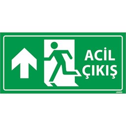 Acil Çıkış Levhası Yukarı Yön U04002 resmi