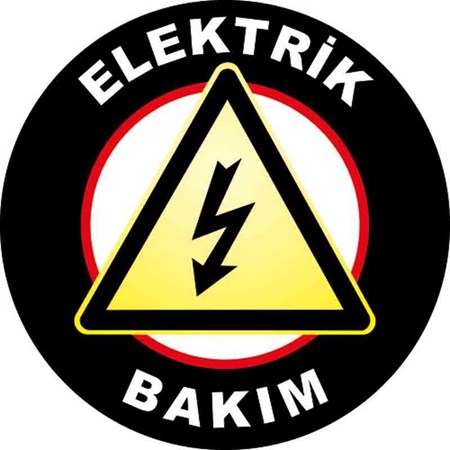 Elektrik Bakım Baret Etiketi 3 Cm Çap resmi