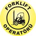 Forklift Operatörü Baret Etiketi 3 Cm Çap resmi