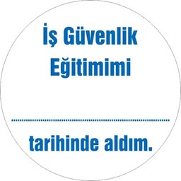 İsg Eğitim Tarihi Baret Etiketi 3 Cm Çap için detaylı bilgi göster İsg Eğitim Tarihi Baret Etiketi 3 Cm Çap resmi