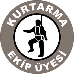 Kurtarma Ekip Üyesi Baret Etiketi 3 Cm Çap resmi