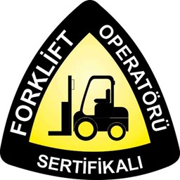 Sertifikalı Forklift Operatörü Baret Etiketi 3 Cm Çap resmi