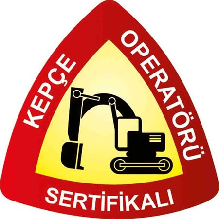 Sertifikalı Kepçe Operatörü Baret Etiketi 3 Cm Çap resmi