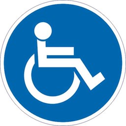Engelli Alanı Yer Etiketi 30 cm Çap resmi
