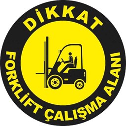 Forklift Çalışma Alanı Yer Etiketi 30 cm Çap resmi