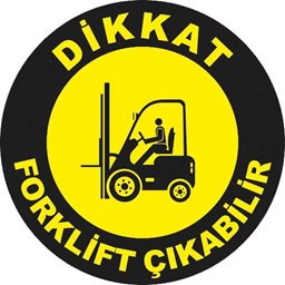 Forklift Çıkabilir Yer Etiketi 30 cm Çap resmi