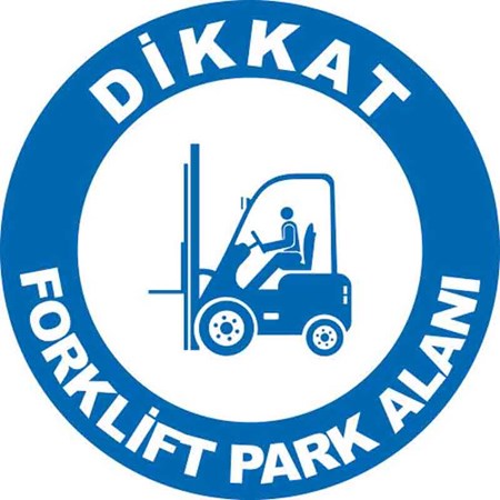 Forklift Park Alanı Yer Etiketi 30 cm Çap resmi