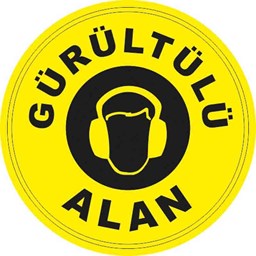 Gürültülü Alan Yer Etiketi 30 cm Çap resmi