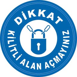 Kilitli Alan Açmayınız Yer Etiketi 30 cm Çap için detaylı bilgi göster Kilitli Alan Açmayınız Yer Etiketi 30 cm Çap resmi