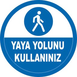 Yaya Yolunu Kullanınız Yer Etiketi 30 cm Çap için detaylı bilgi göster Yaya Yolunu Kullanınız Yer Etiketi 30 cm Çap resmi