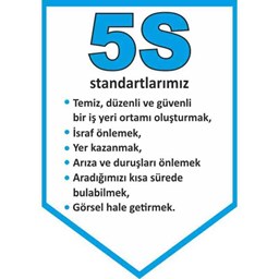 5S Standartlarımız Kılıç Flaması için detaylı bilgi göster 5S Standartlarımız Kılıç Flaması resmi
