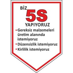 Biz 5S Yapıyoruz Flaması için detaylı bilgi göster Biz 5S Yapıyoruz Flaması resmi