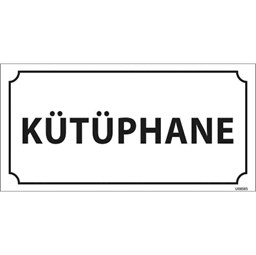 Kütüphane Kapı İsimliği resmi