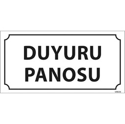 Duyuru Panosu Kapı İsimliği için detaylı bilgi göster Duyuru Panosu Kapı İsimliği resmi